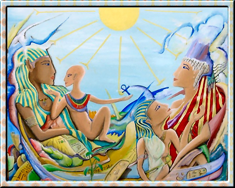 Akhenaton, Nefertiti et les princesses